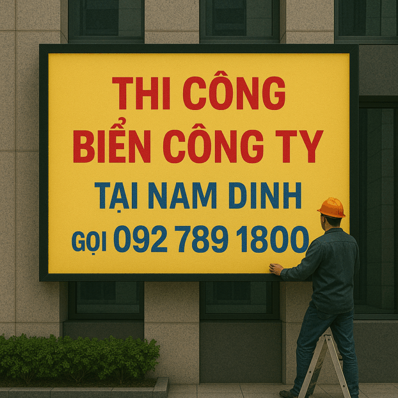 Thi Công Biển Công Ty Tại Nam Định – Chuẩn Bộ Nhận Diện, Bền Đẹp, Sang Trọng