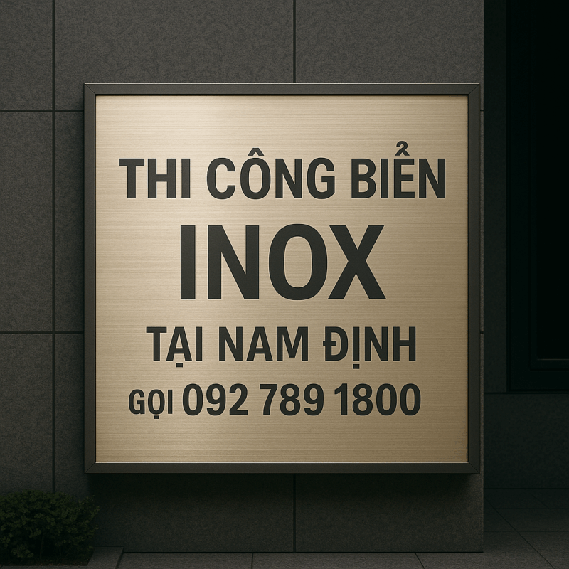 Thi Công Biển Inox Tại Nam Định – Chuyên Nghiệp, Sắc Nét, Bền Đẹp